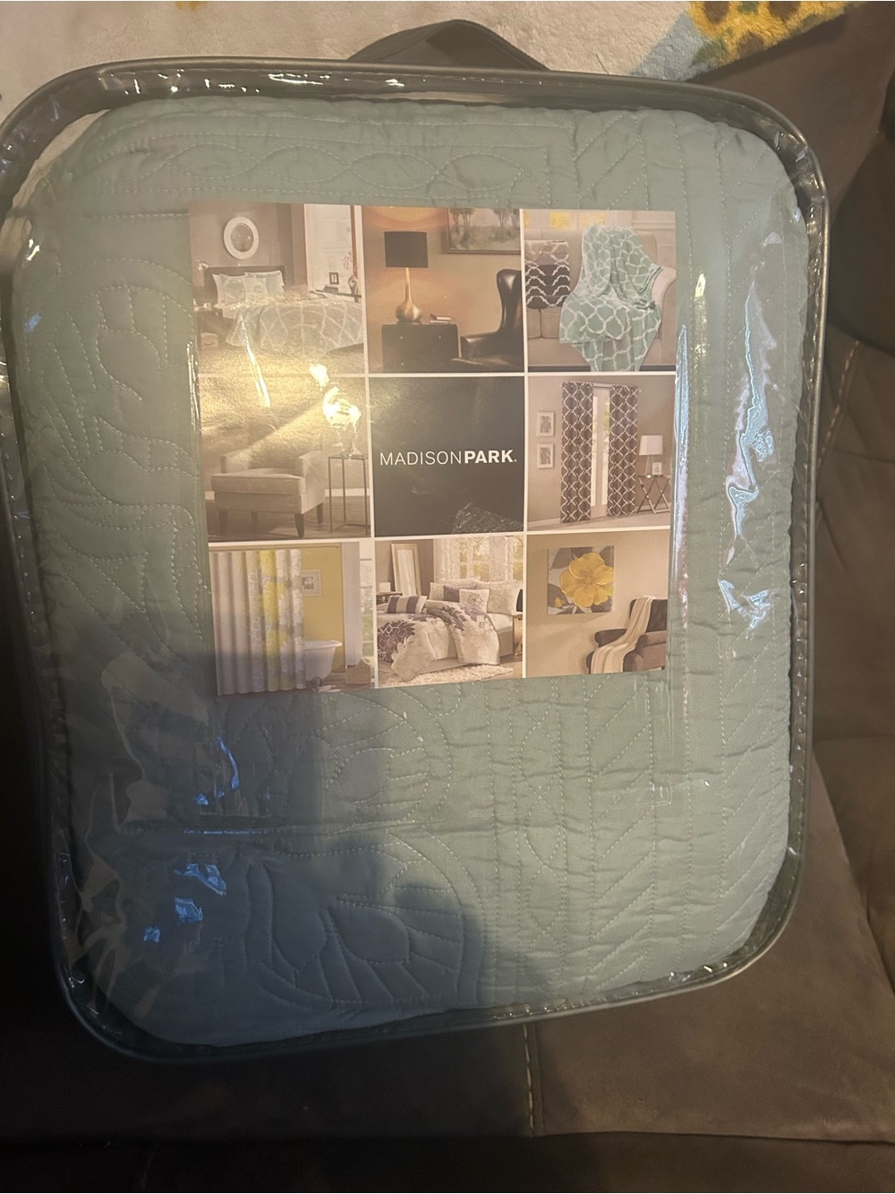 Madison Park Light Green Quilted Bedspread